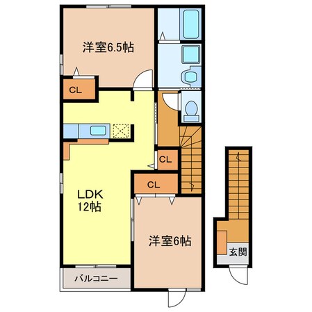 西掛川駅 徒歩13分 2階の物件間取画像